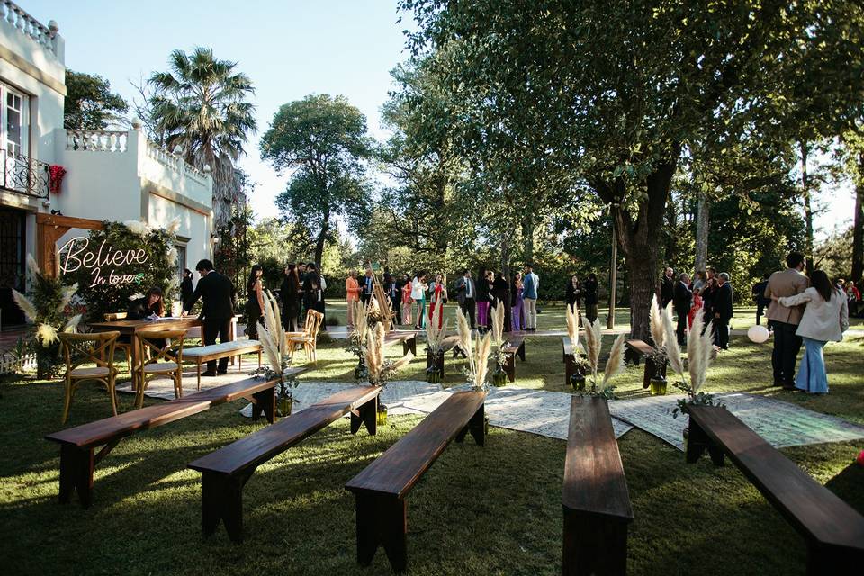 Ceremonia en el jardín