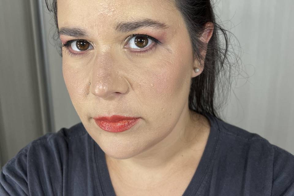 Make up social/ labios rojos
