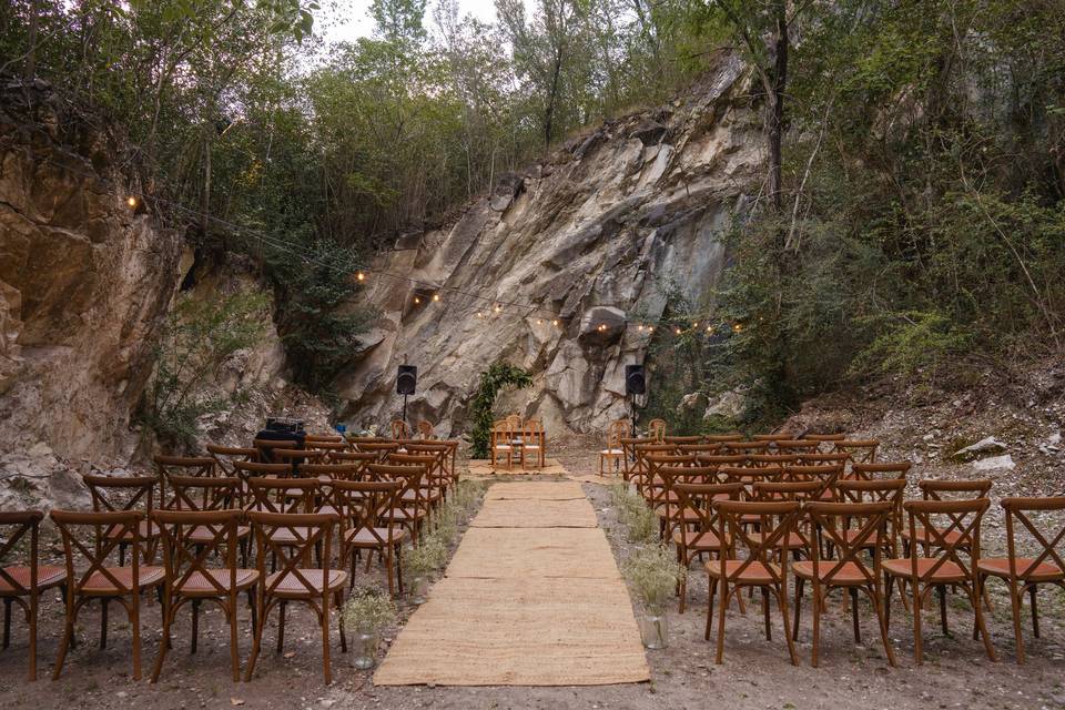 Ceremonia en la cantera