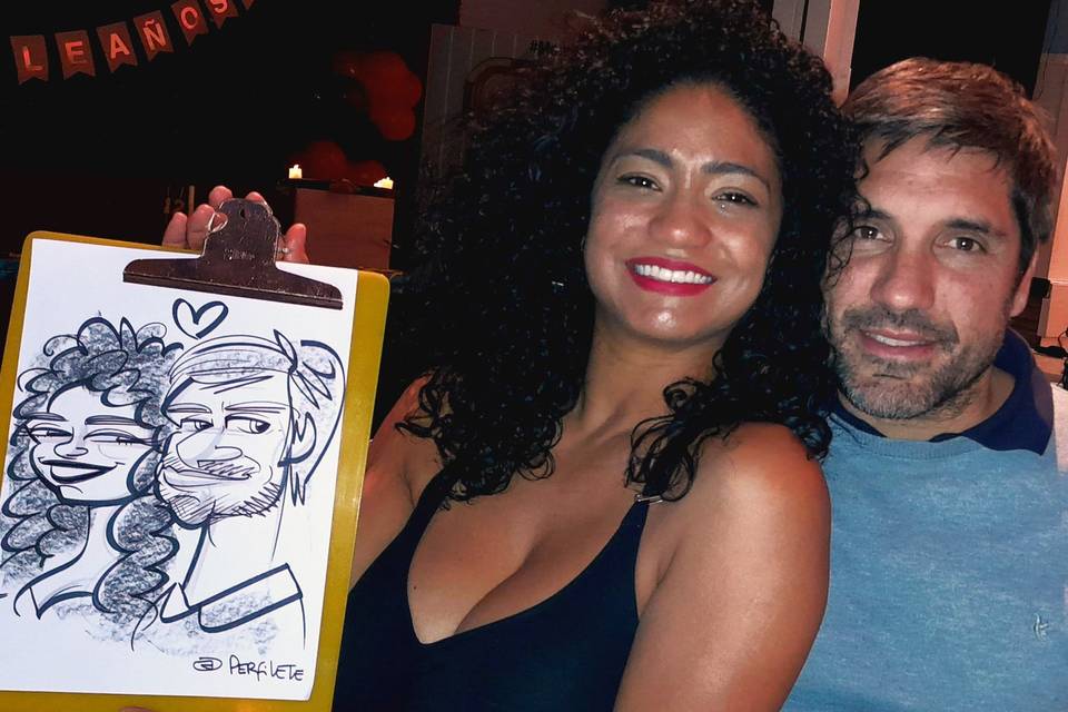 Caricaturas en cumpleaños