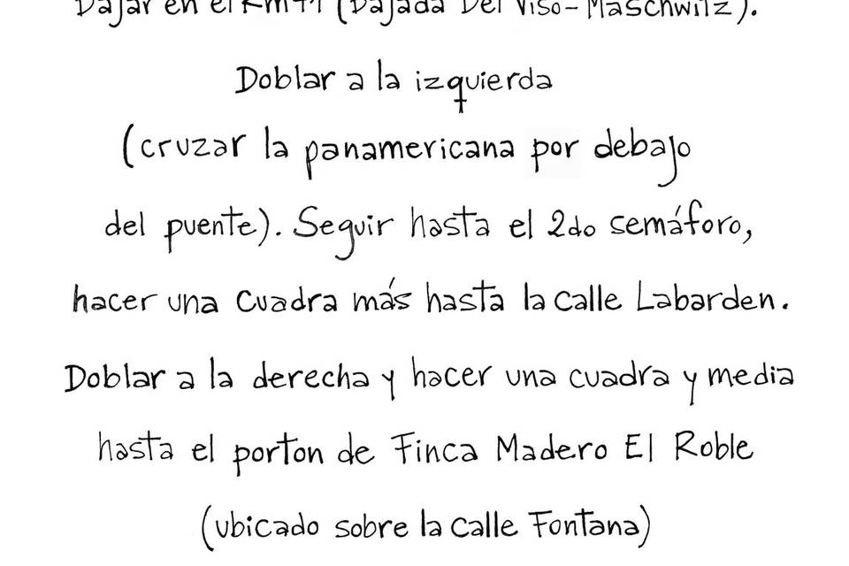 Tarjeta con mapa ara la recepción