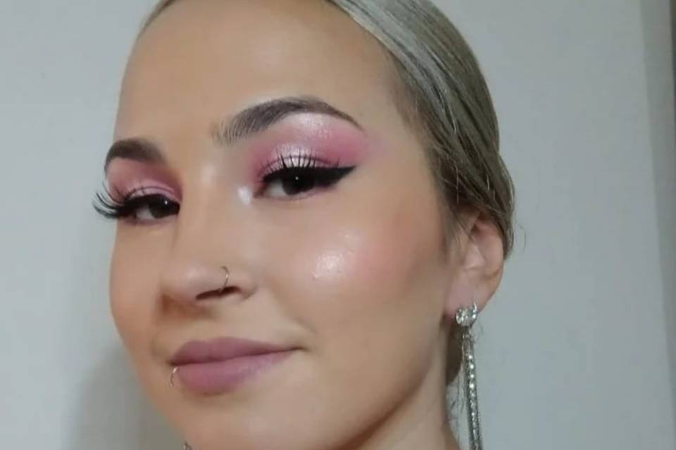 Makeup en tonos rosas