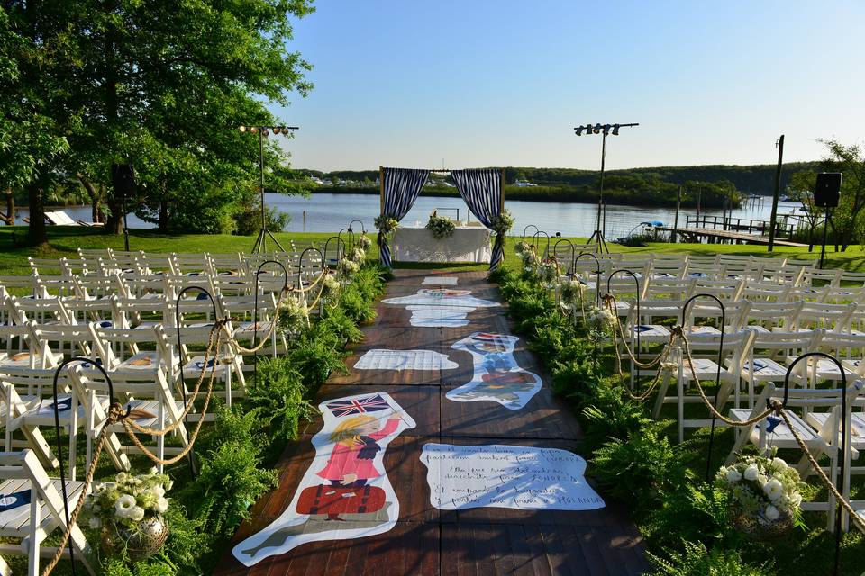 Altar y camino de la novia