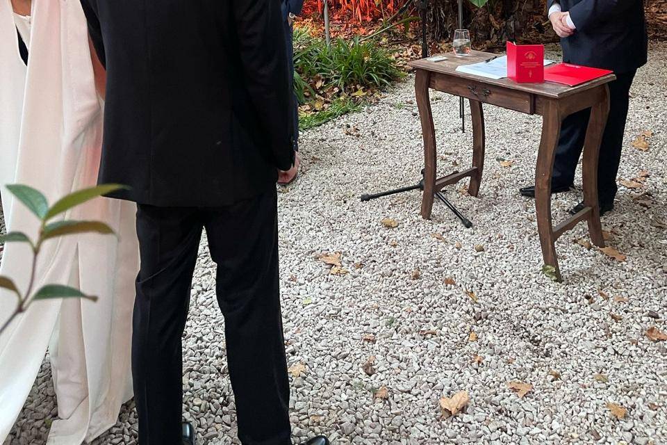 Ceremonia en el jardin