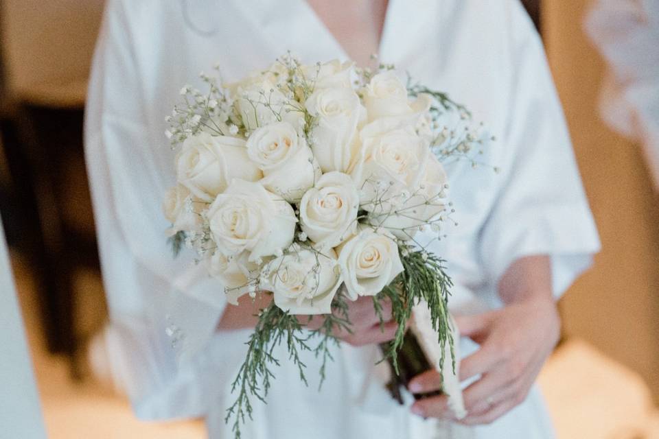 Ramo de novia, Rosas Blancas