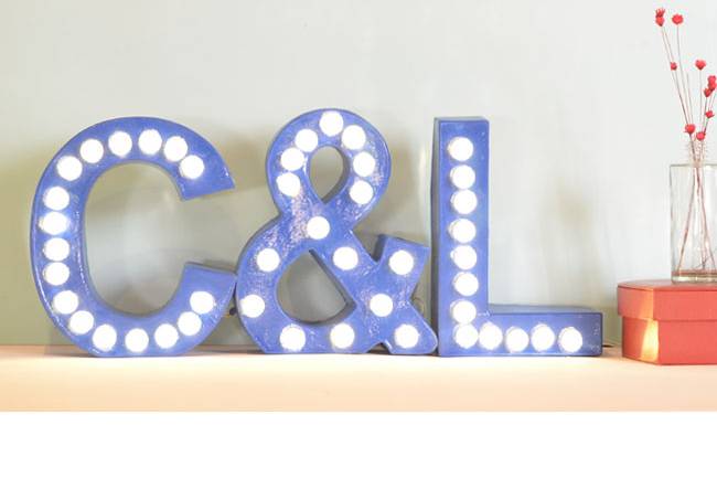 Letras con luces