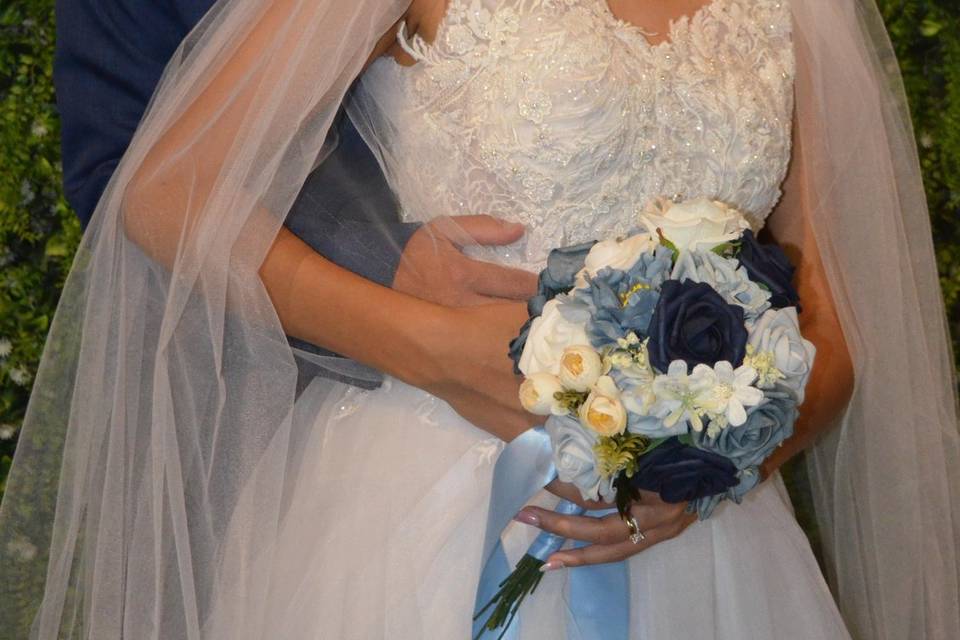 Vestido de novia bordado