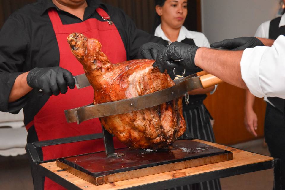 Pernil flambeado