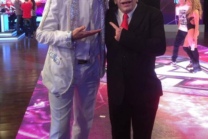 Con Campi en showmatch