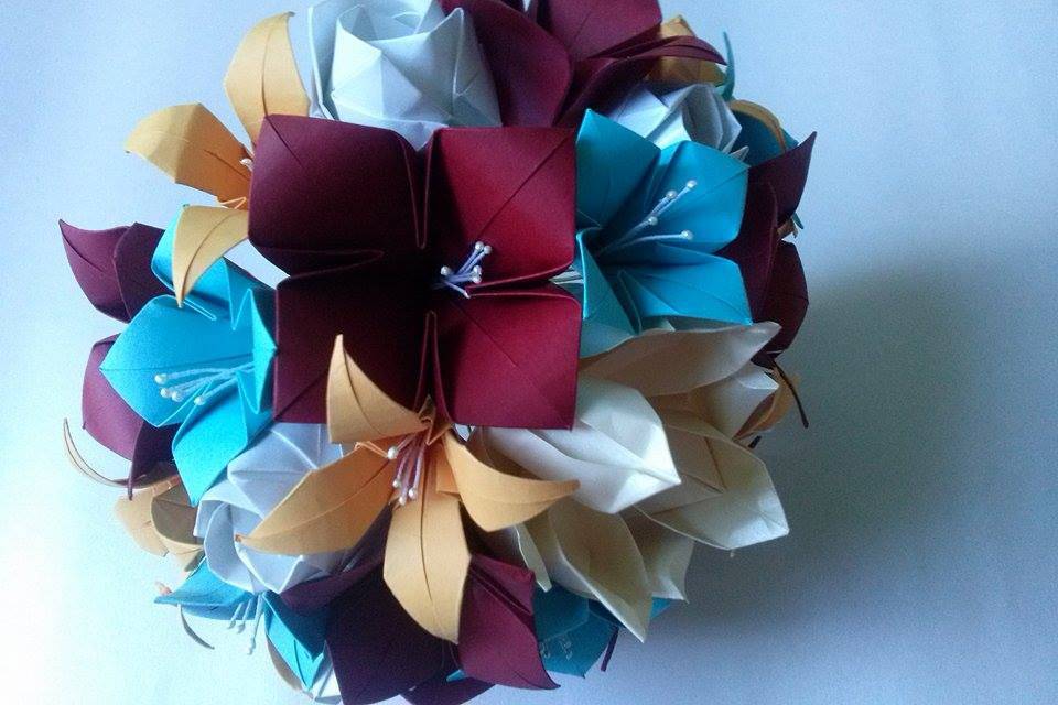 Ramo de novia origami