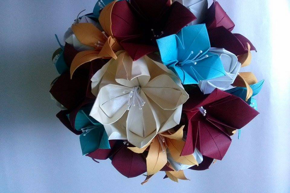 Ramo de novia origami