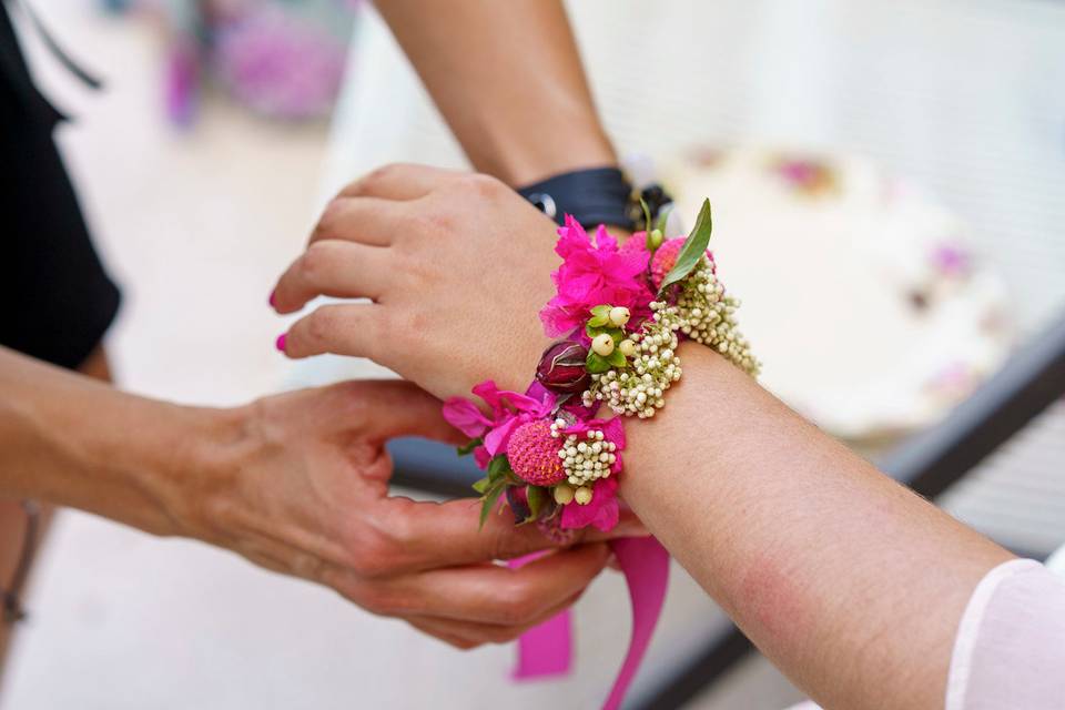 Pulseras florales