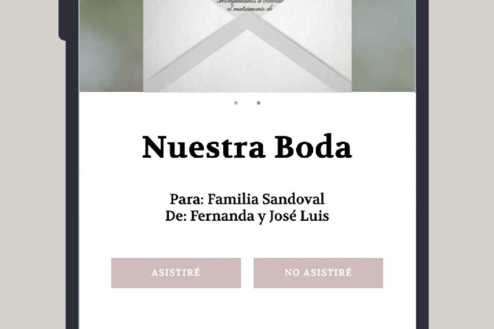 Invitación digital de matrimonio