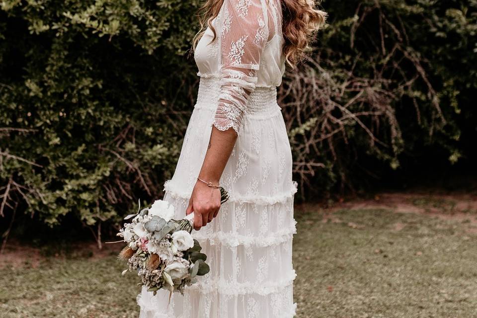 Novia boho-chic