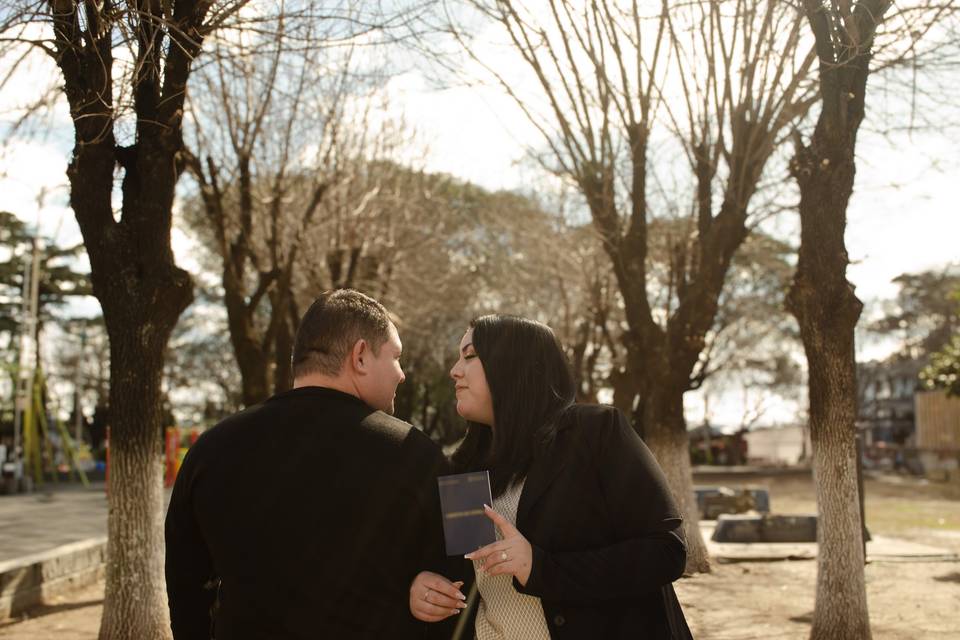 Pareja posando