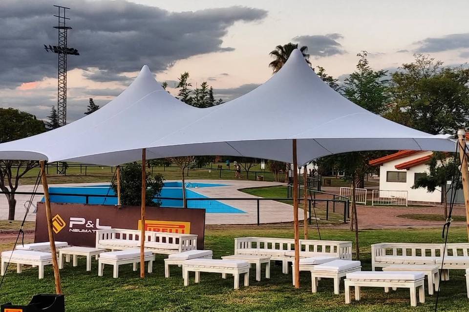 Carpas blancas para eventos