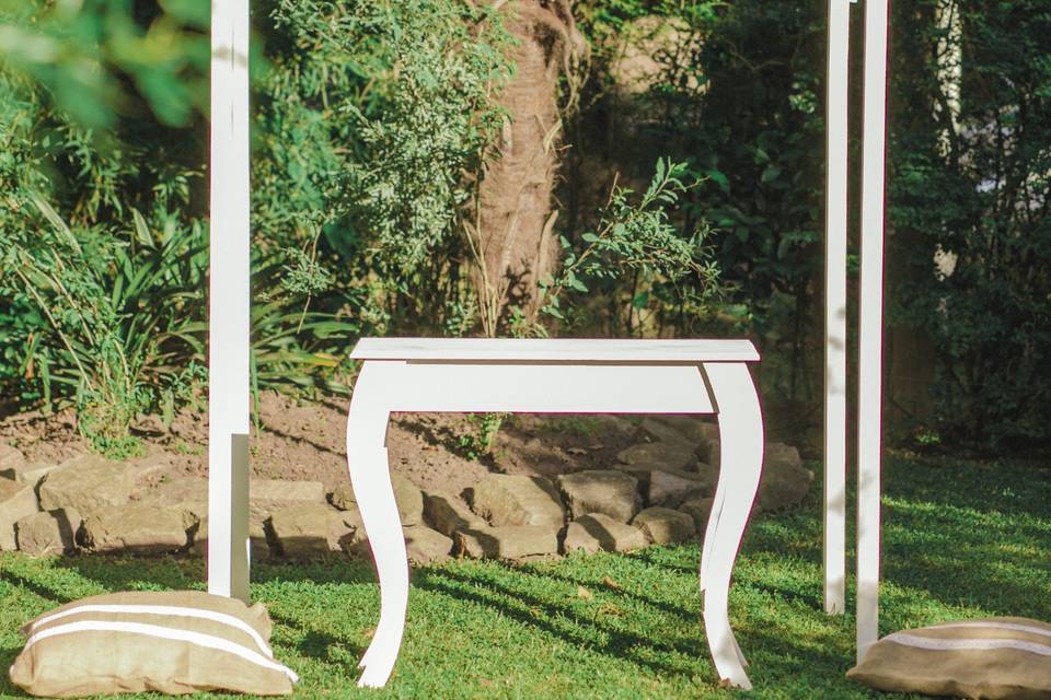 Pérgola boda y altar sacamiento