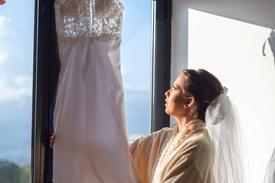 Novia con vestido