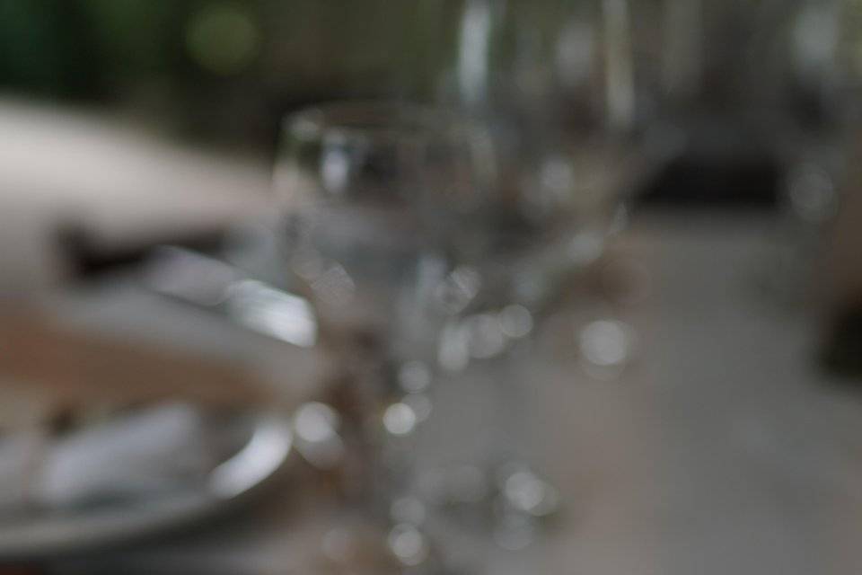 Decoración sobre la mesa
