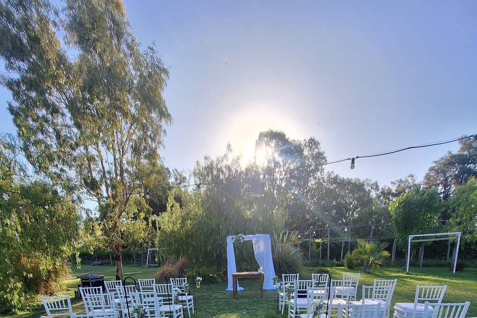 Ceremonia en el jardín