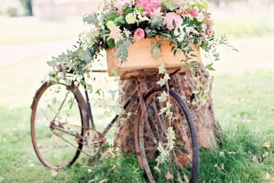 Deco bici con flores
