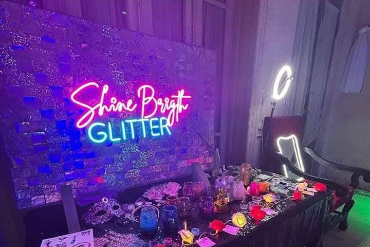Stand de glitter para eventos