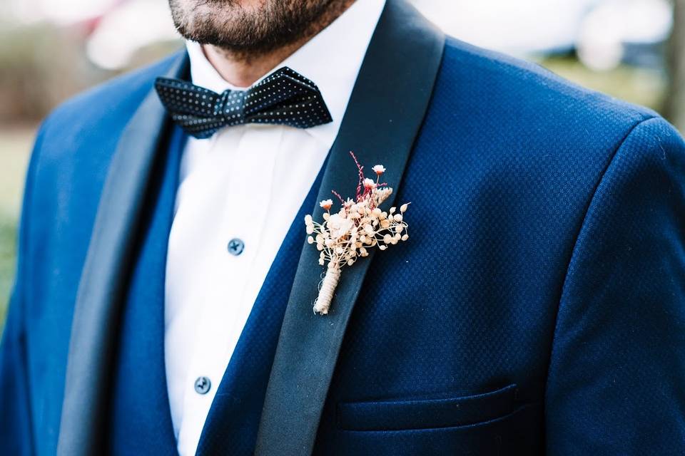 Boutonier para el novio