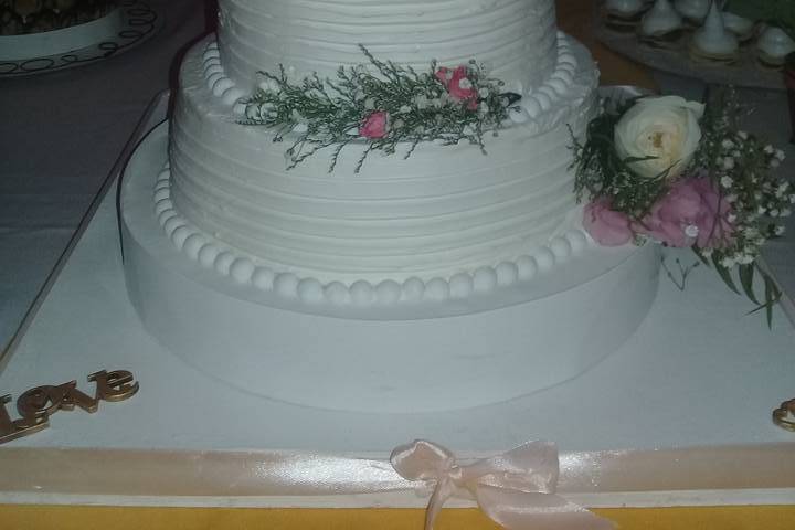 Torta de boda todo crema