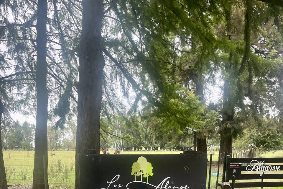 Letrero de bienvenida