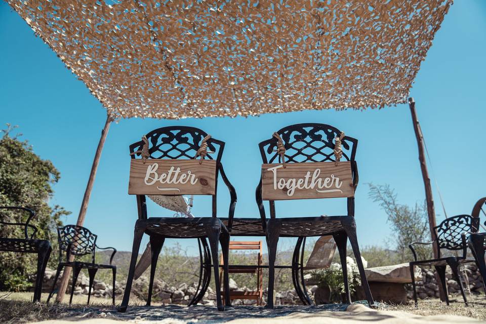 Espacio en medio de la naturaleza para celebraciones