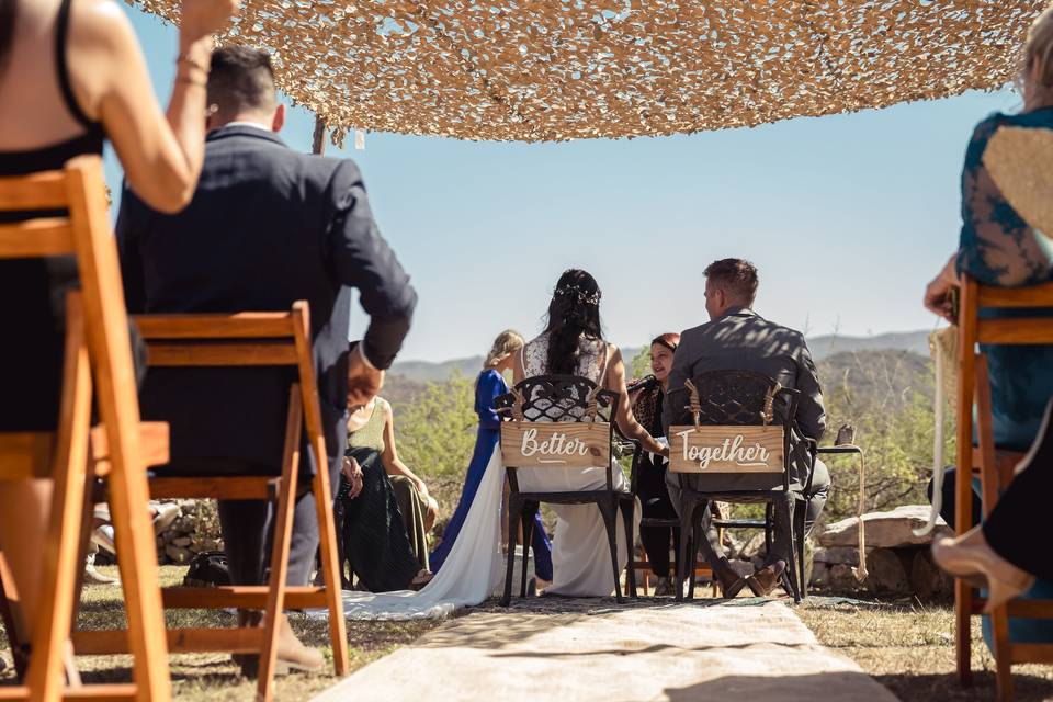 Espacio en medio de la naturaleza para celebraciones