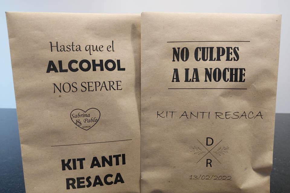 Kit antiresaca personalizados