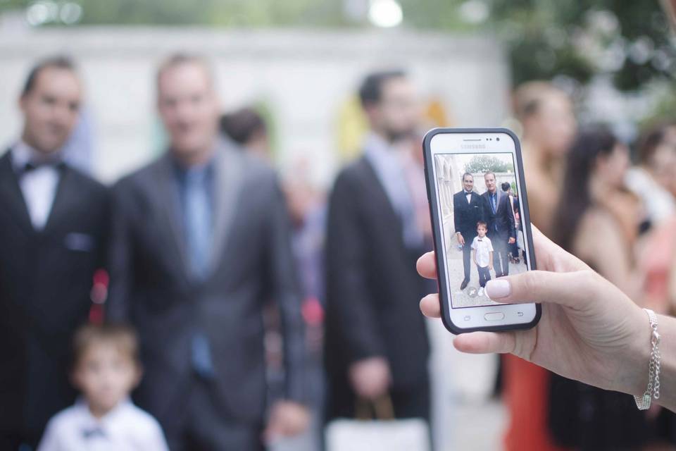Foto de celular en boda
