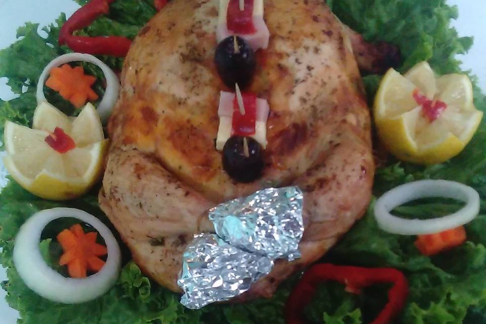 Pollo o pavita rellena