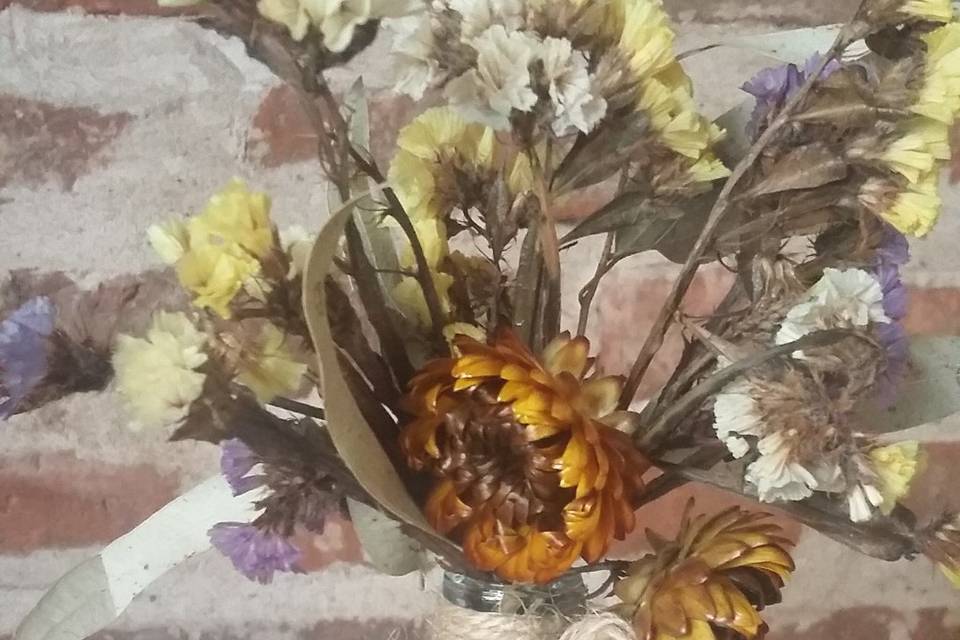Mini florero con ramo seco