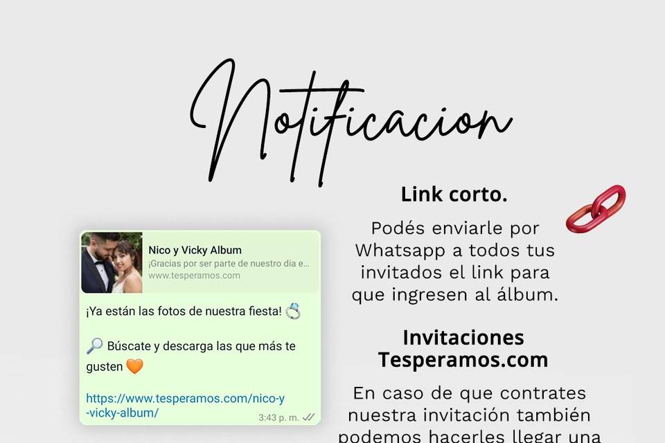 Álbum web + invitación