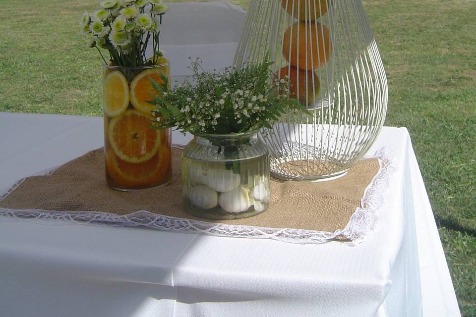Altar con naranjas