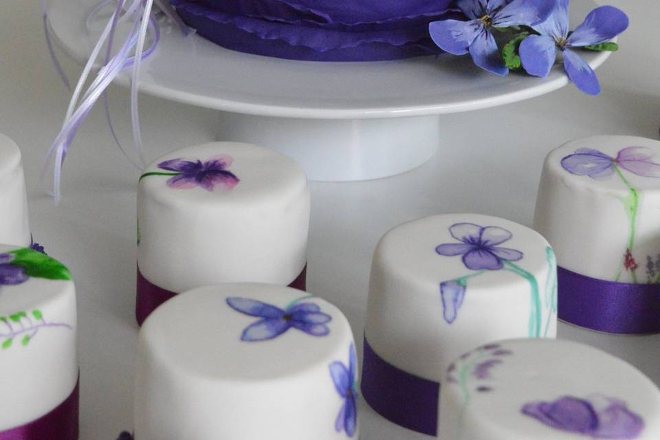 Torta boda violetas