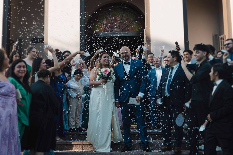 Novios salida de la iglesia