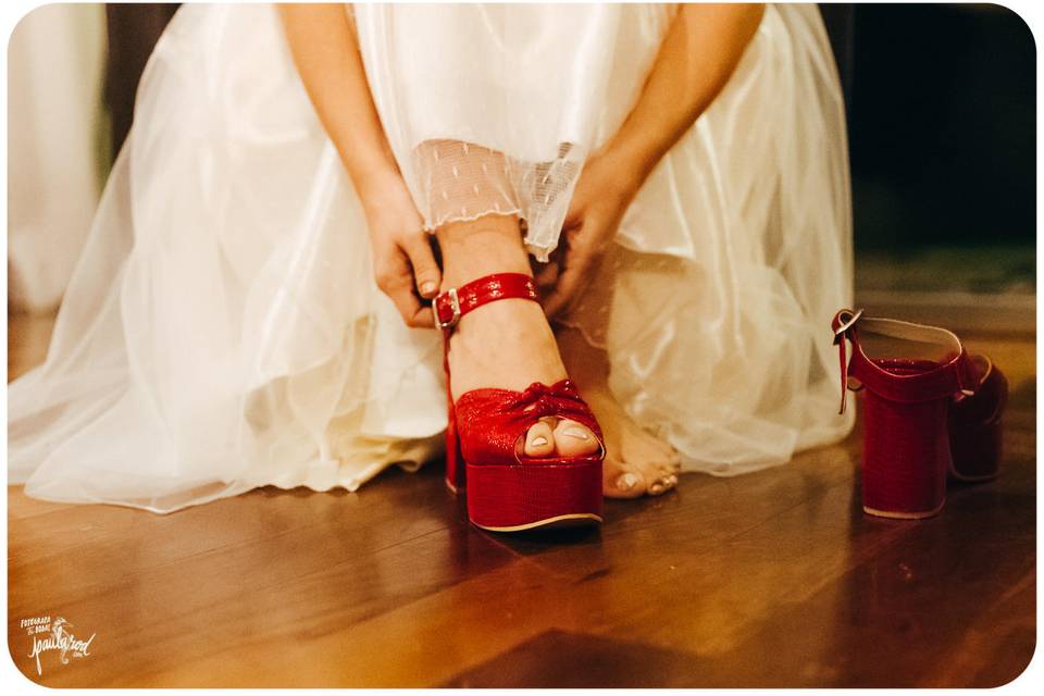 Calzado rojo para novias