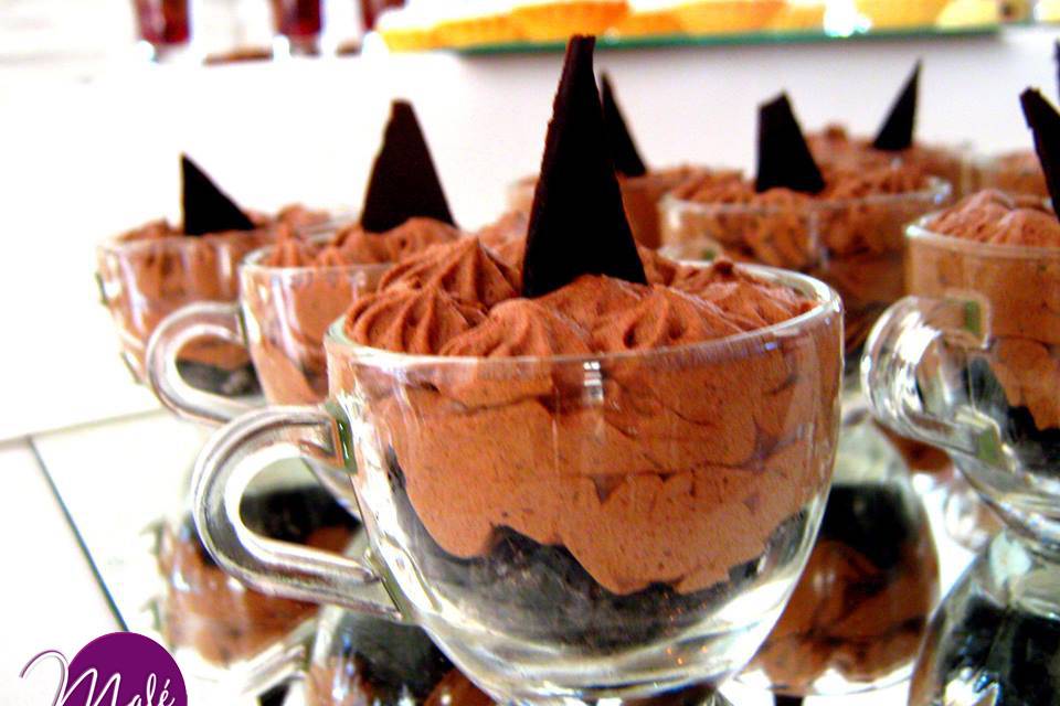 Mousse de chocolate Oreo