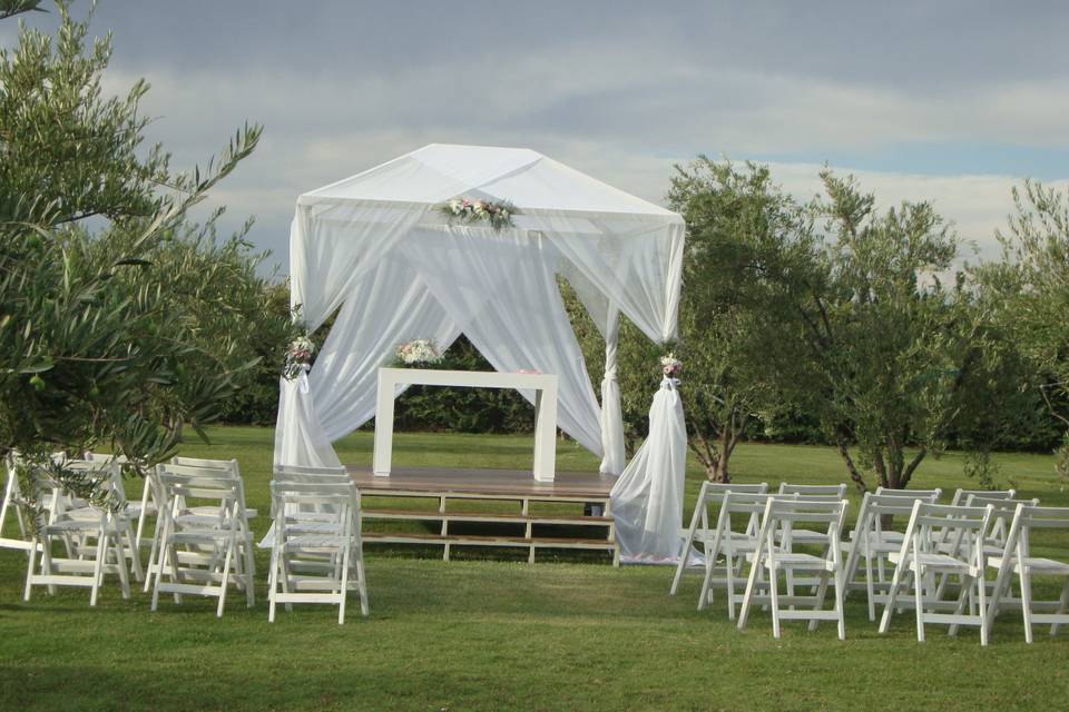 Pérgola para ceremonia