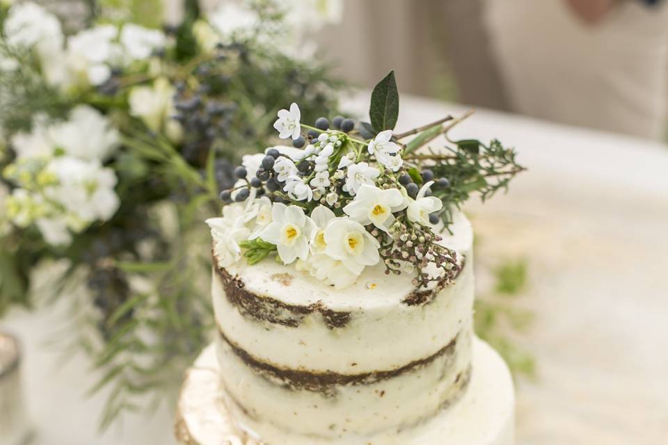 Flores para torta de bodas
