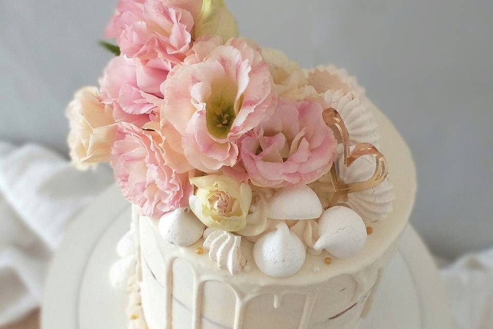 Torta de casamiento floral