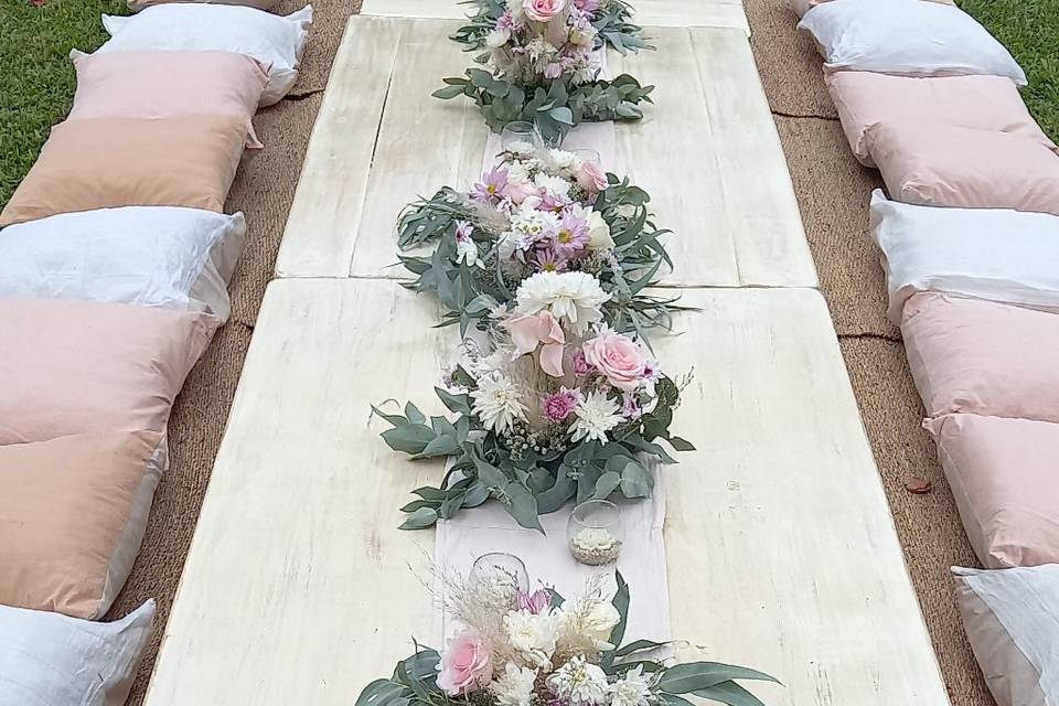 Centros de mesa con flores
