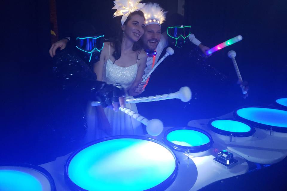 Percusion led en casamiento