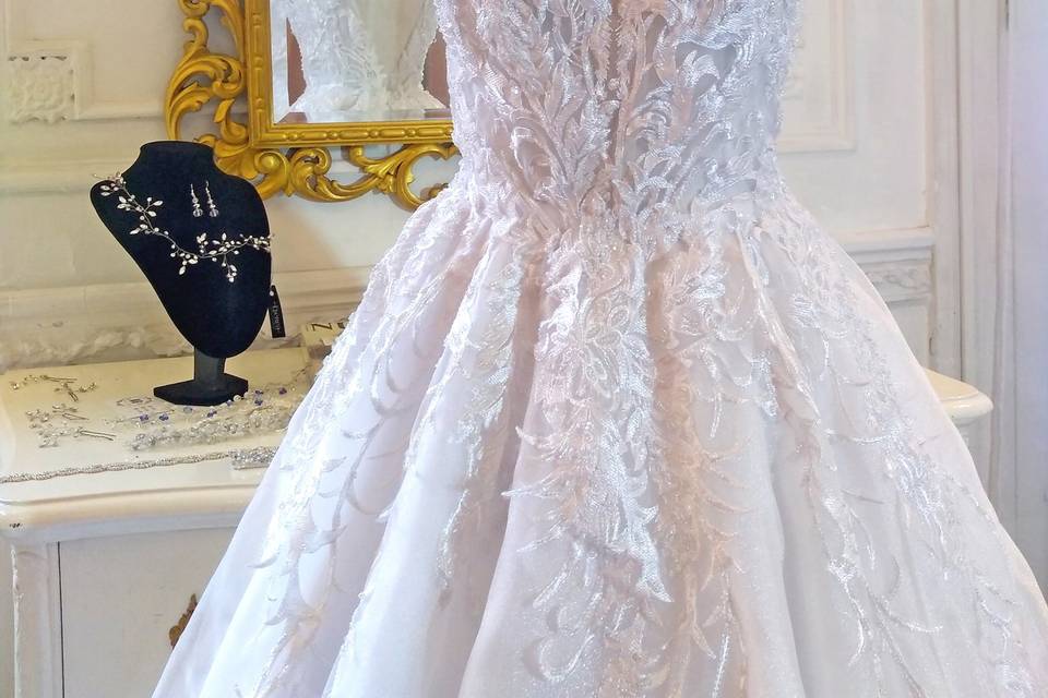 Vestido de novia bordado