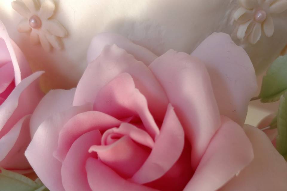 Rosa en porcelana fria