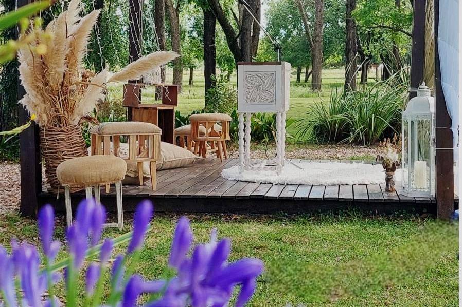 Altar en pérgola