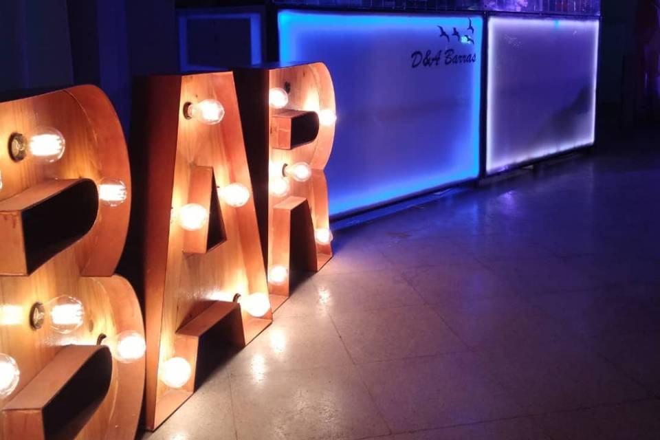 Bar con letras